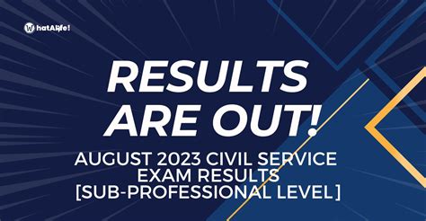 civil service results august 2023